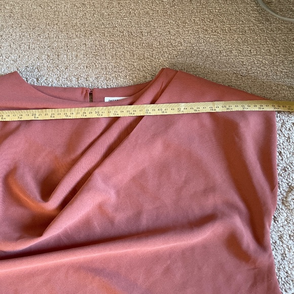 Dusty Rose Short Sleeve Cowl Neck Blouse - Picture 6 of 7